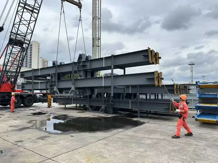 Structural steel and project materials for port projects
